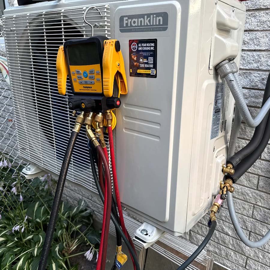 Quiet high-efficiency air conditioning system setup in Waterloo.