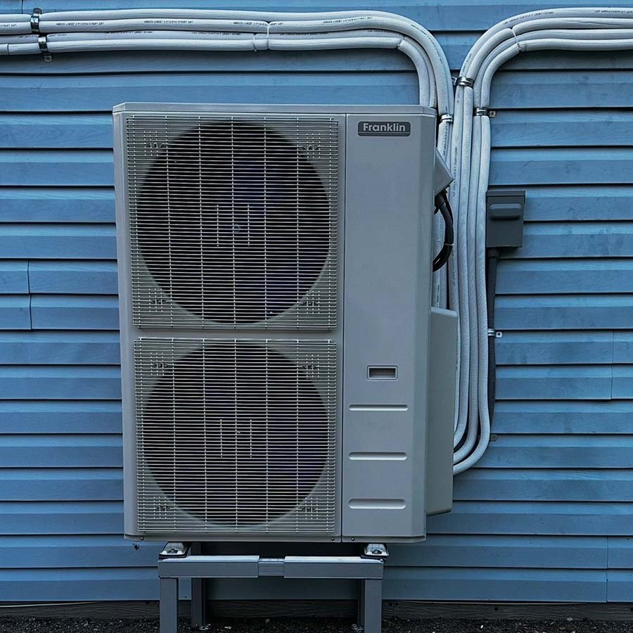 High-efficiency heat pump installation in the Waterloo Region.