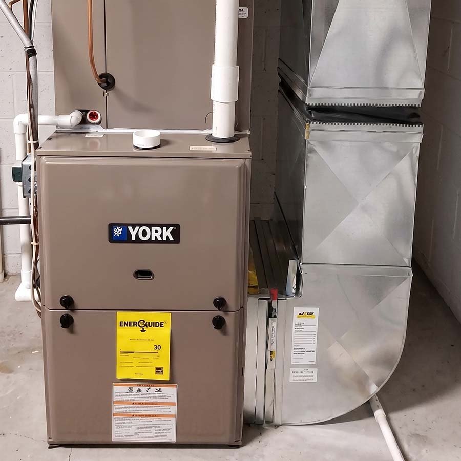 Professional gas furnace installation completed in a residential Waterloo home.